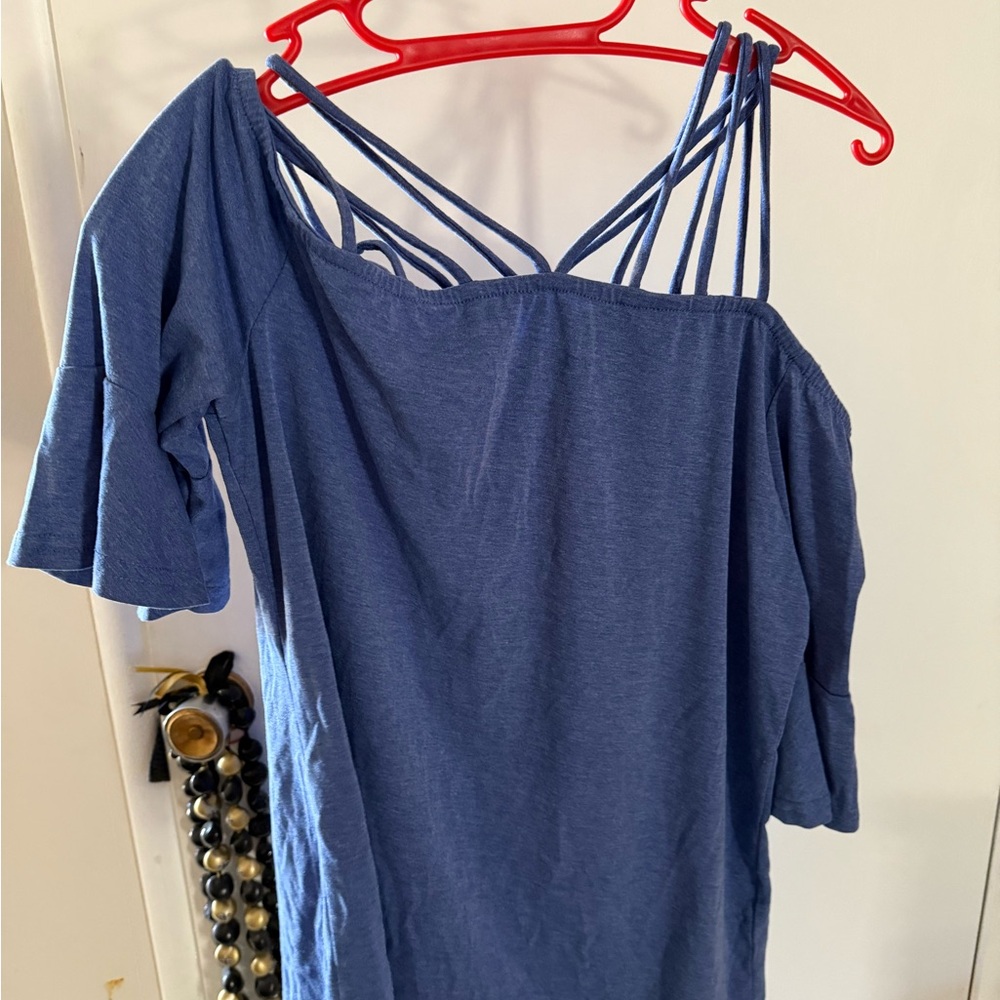 Blue Strappy Women's Top